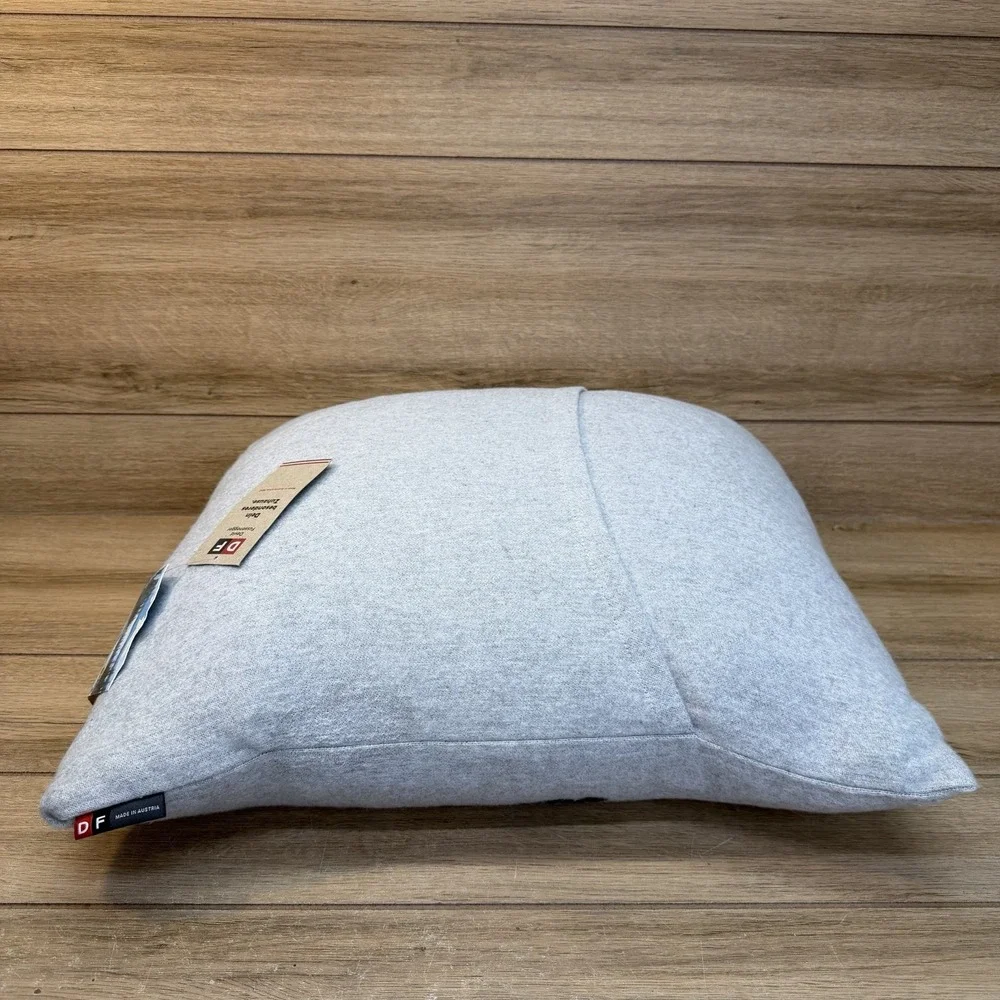 David Fussenegger Gray Soft Pillow Alpine Chalet Eat Sleep Ski Repeat Winter New